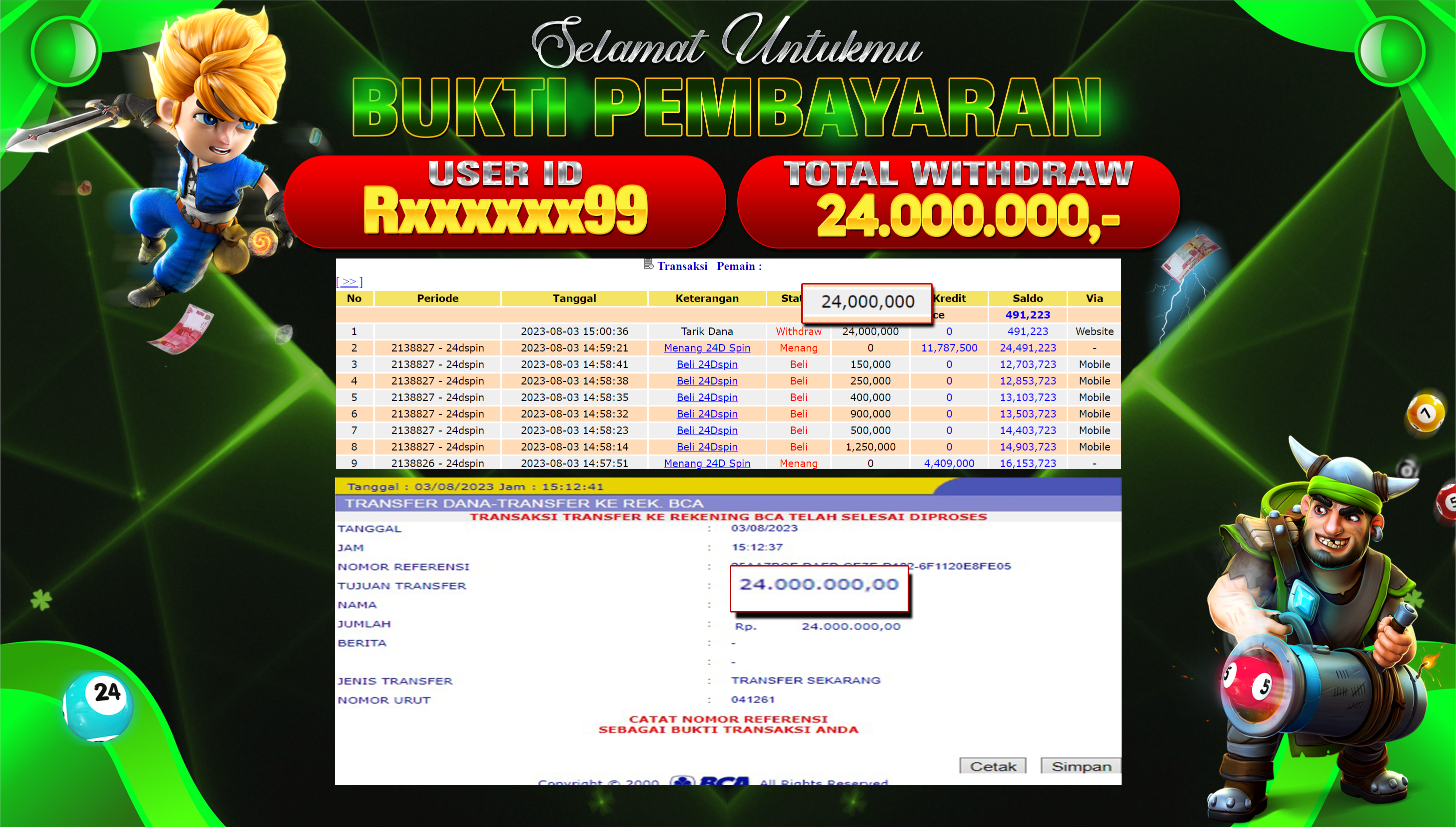 Bukti Jackpot Nyaitogel 3 Agustus 2023