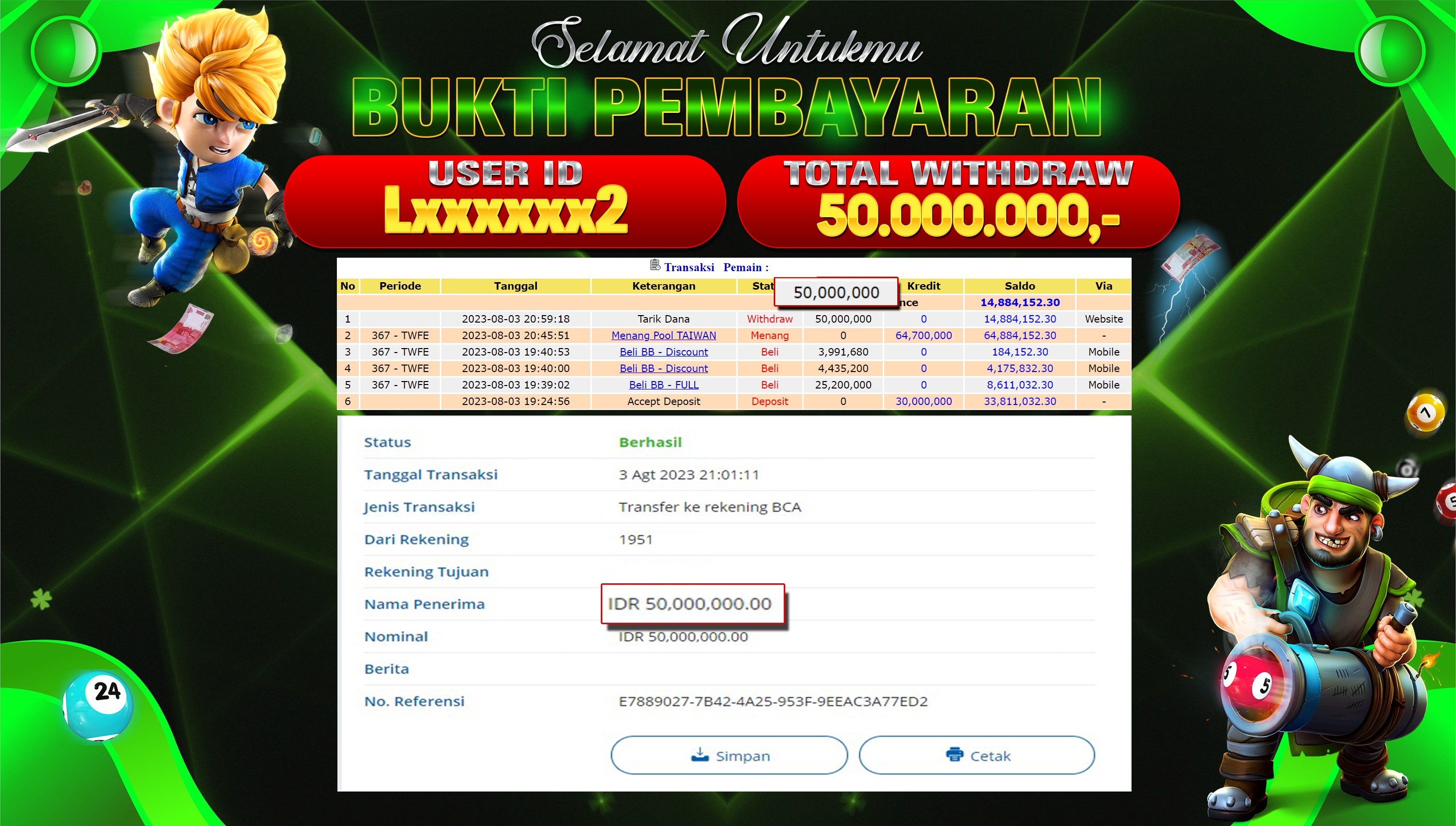 Bukti Jackpot Togel Nyaitogel 3 Agustus 2023