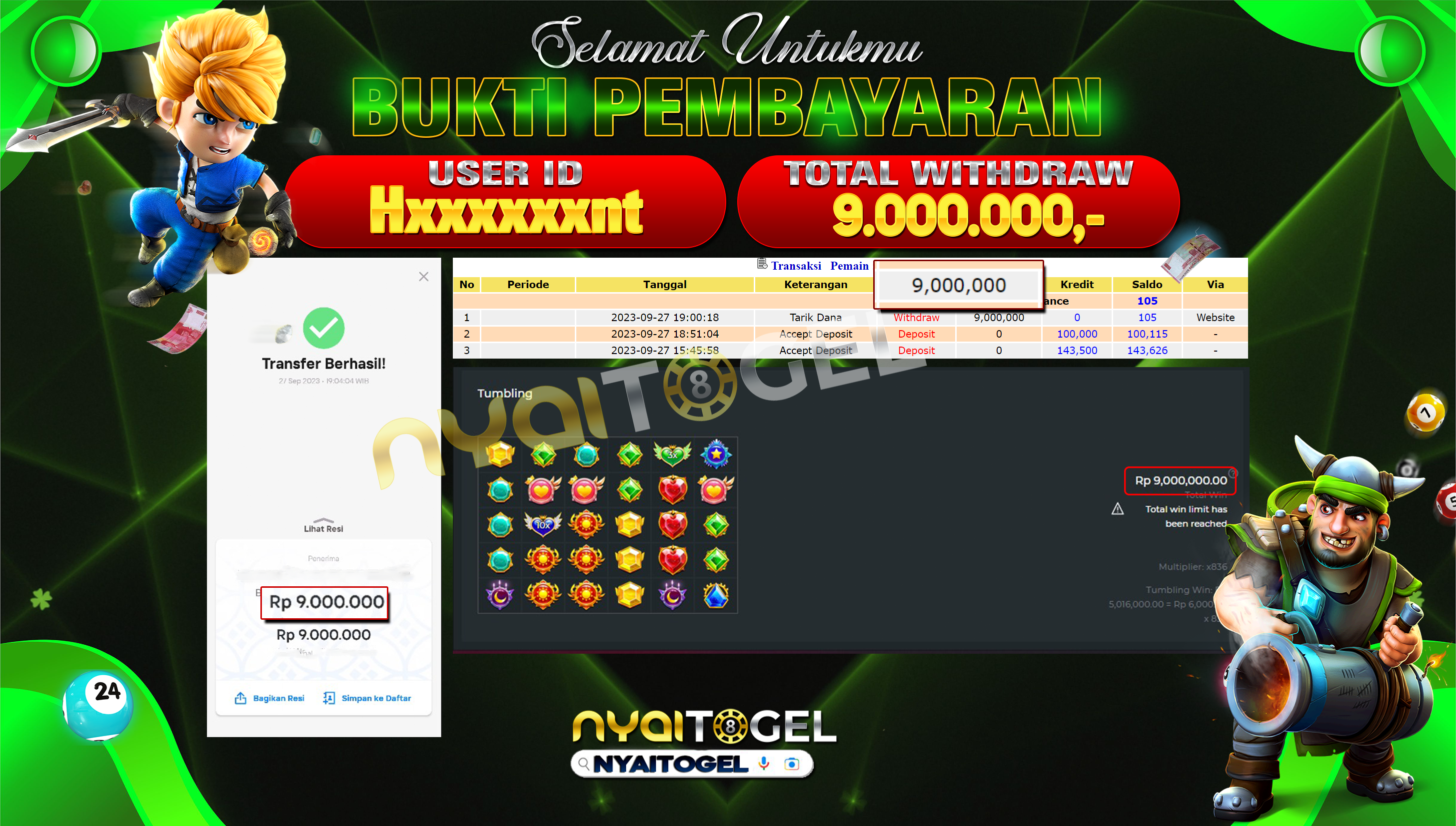 NYAITOGEL Bukti Jackpot Slot Di Starlight Princess Rp.9.000.000,-