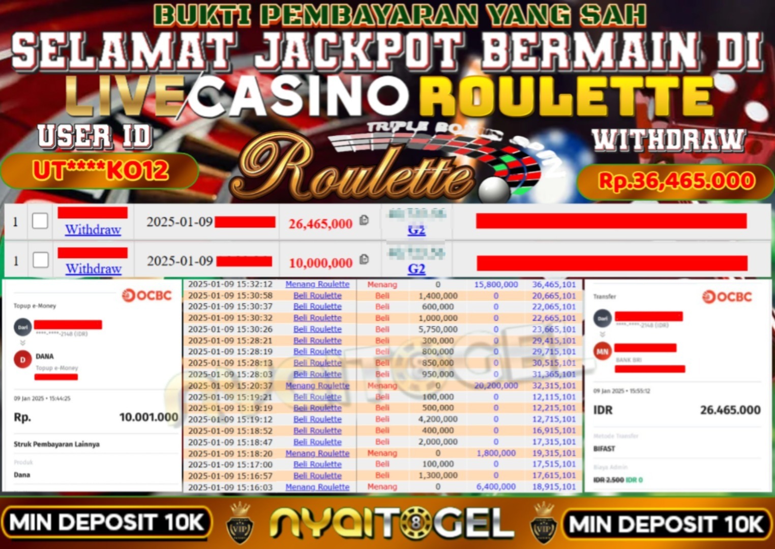 bukti jp livecasino