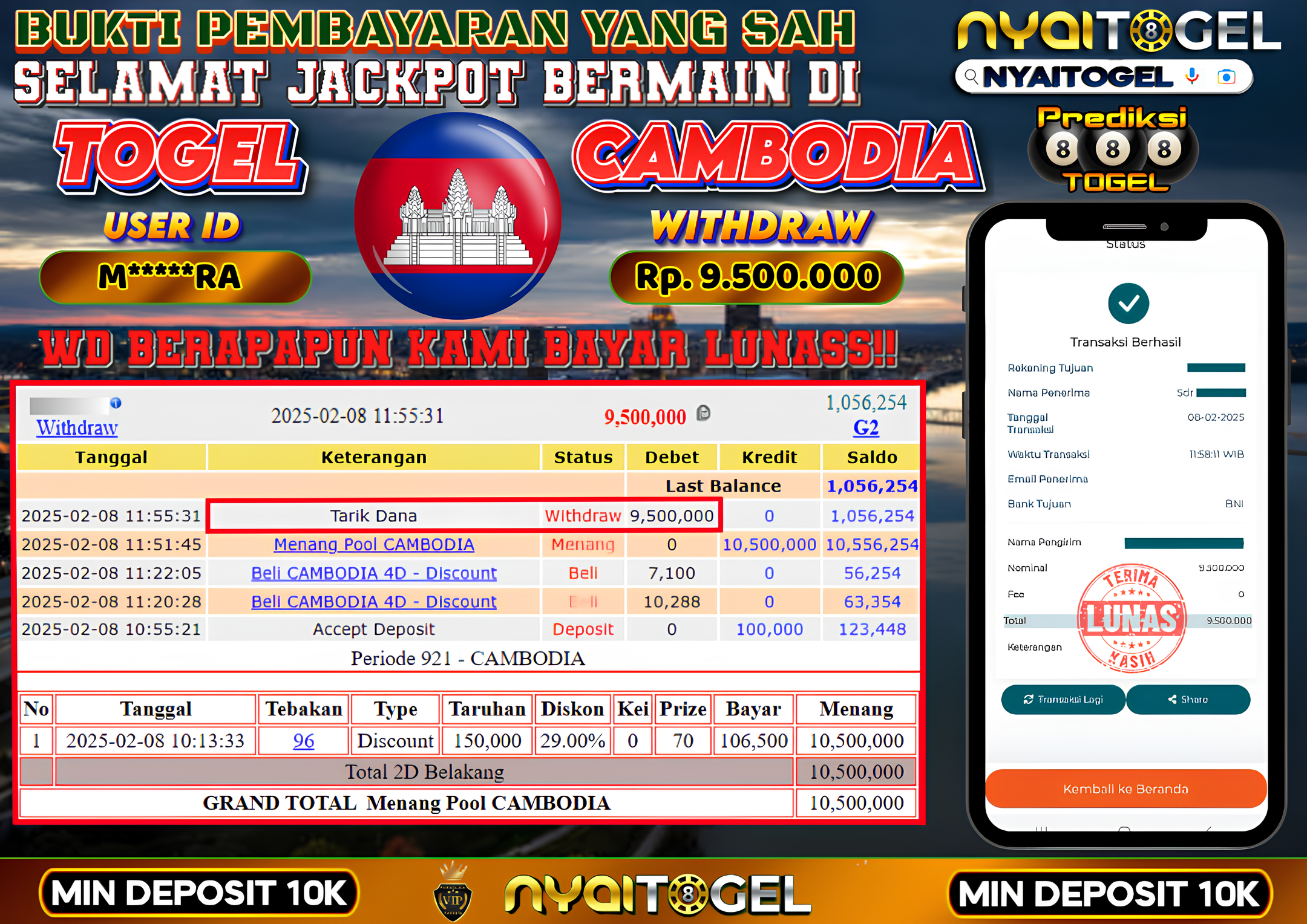 NYAITOGEL Bukti Jackpot Togel