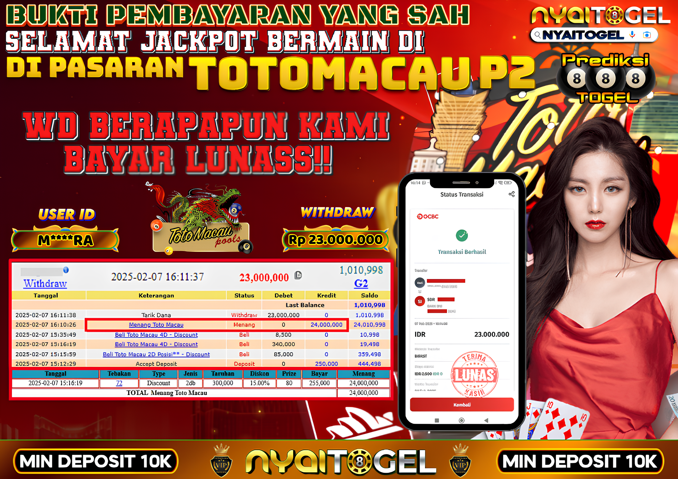 NYAITOGEL Bukti Jackpot Togel