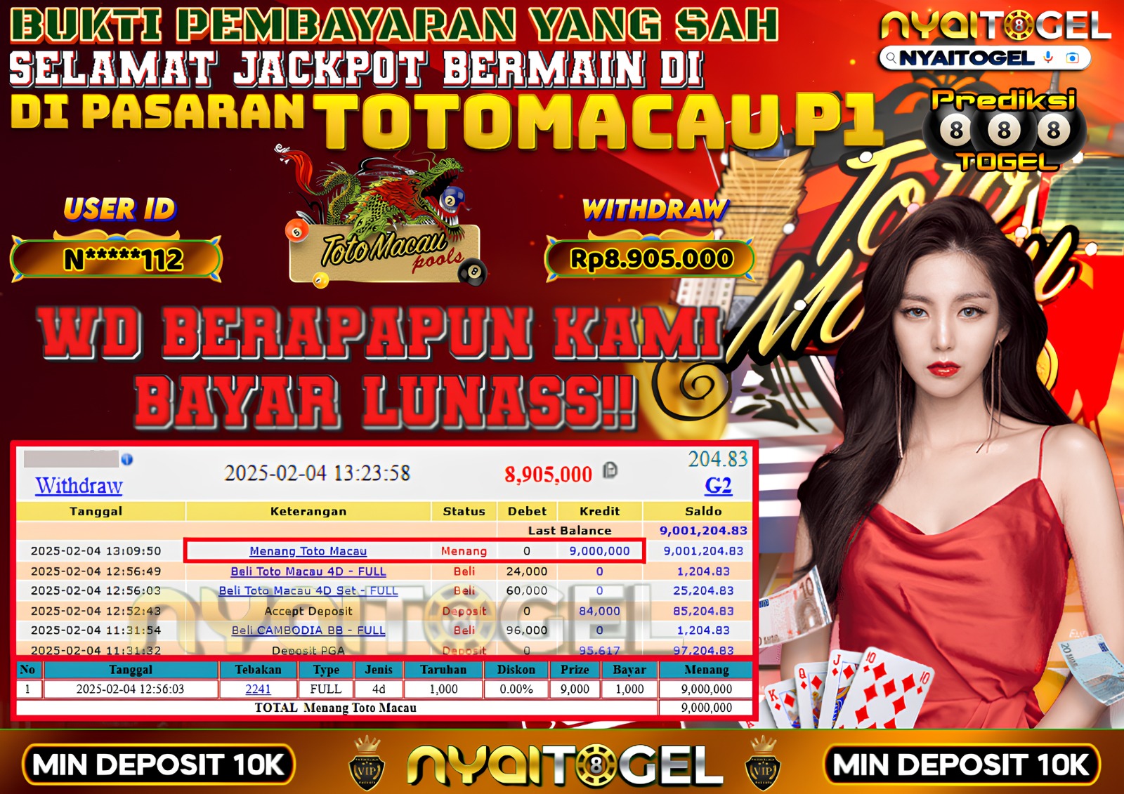 bukti jp togel