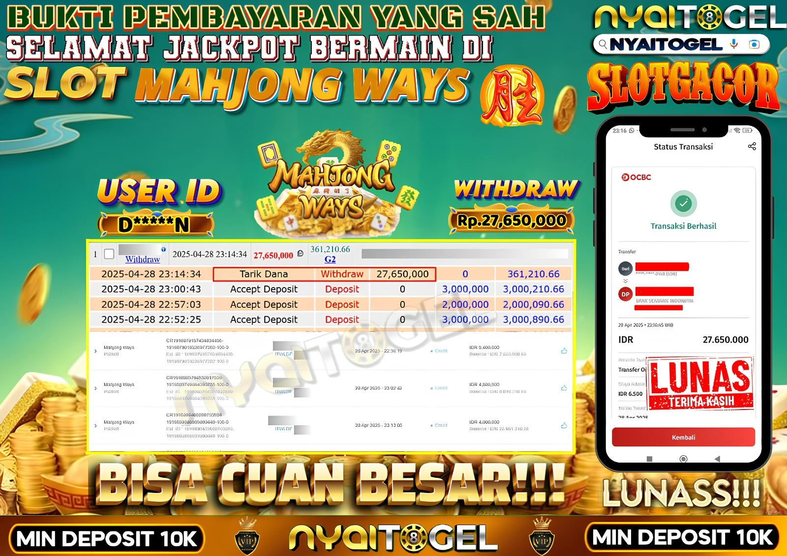 NYAITOGEL Bukti Jackpot Slot