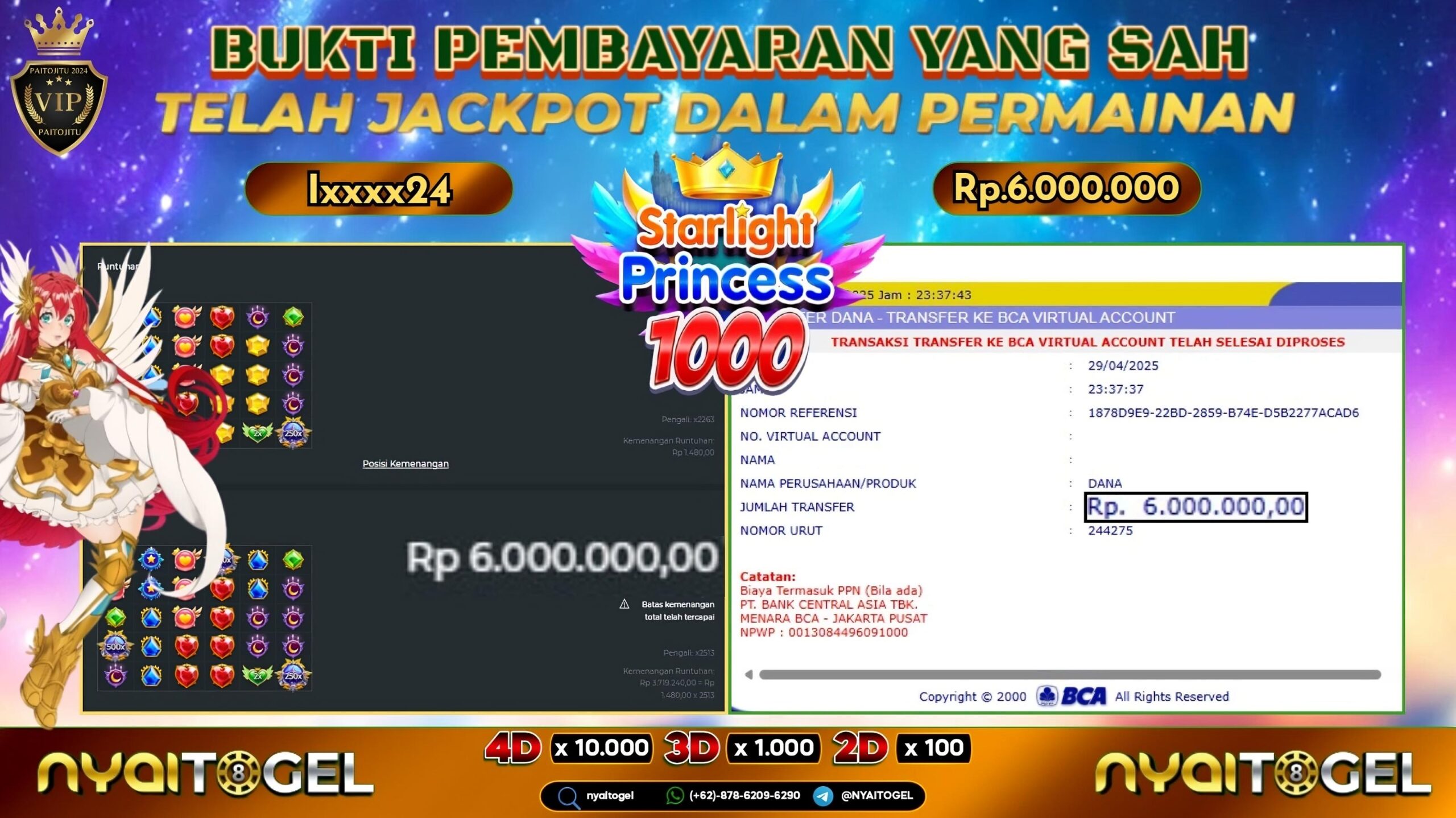 bukti jp slot