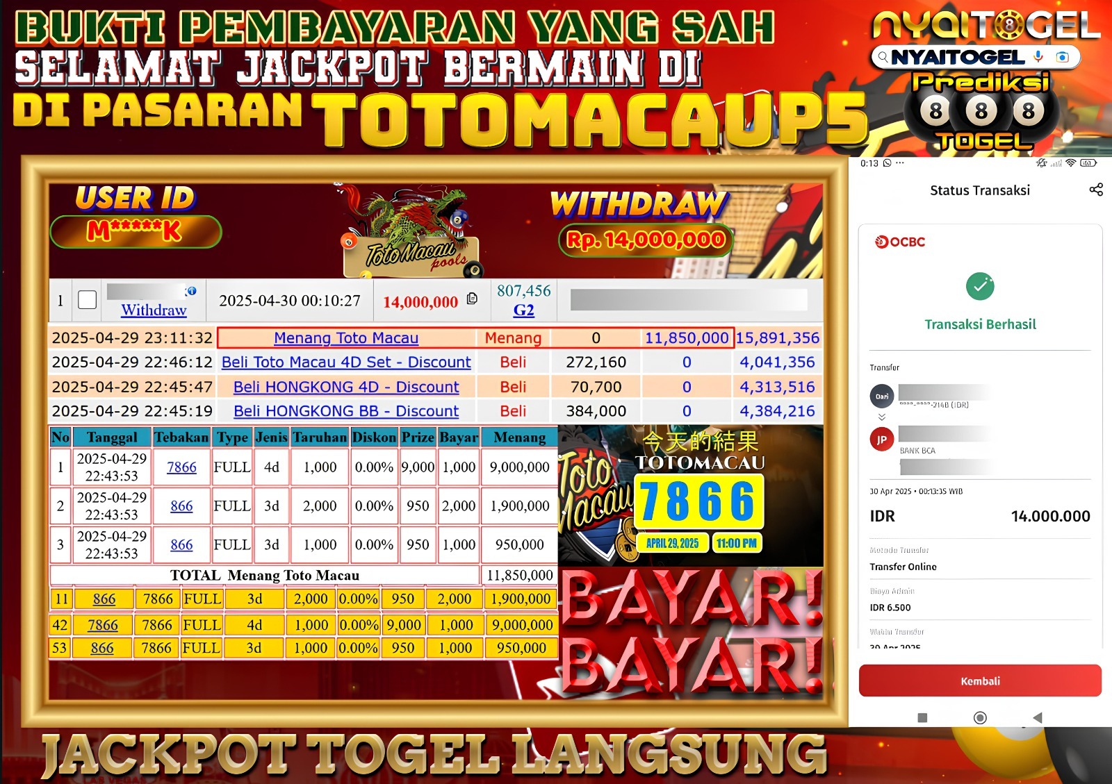 bukti jp togel