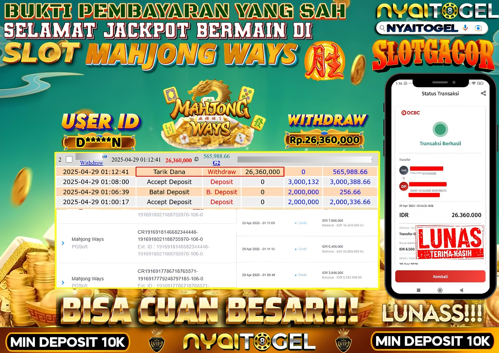NYAITOGEL Bukti Jackpot Slot