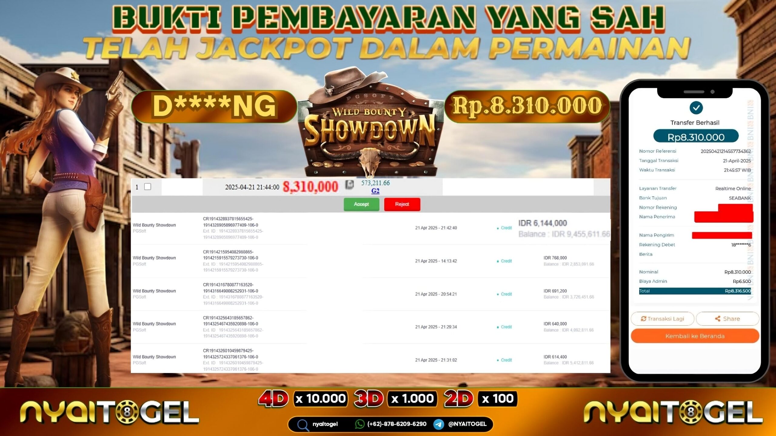 bukti jp slot