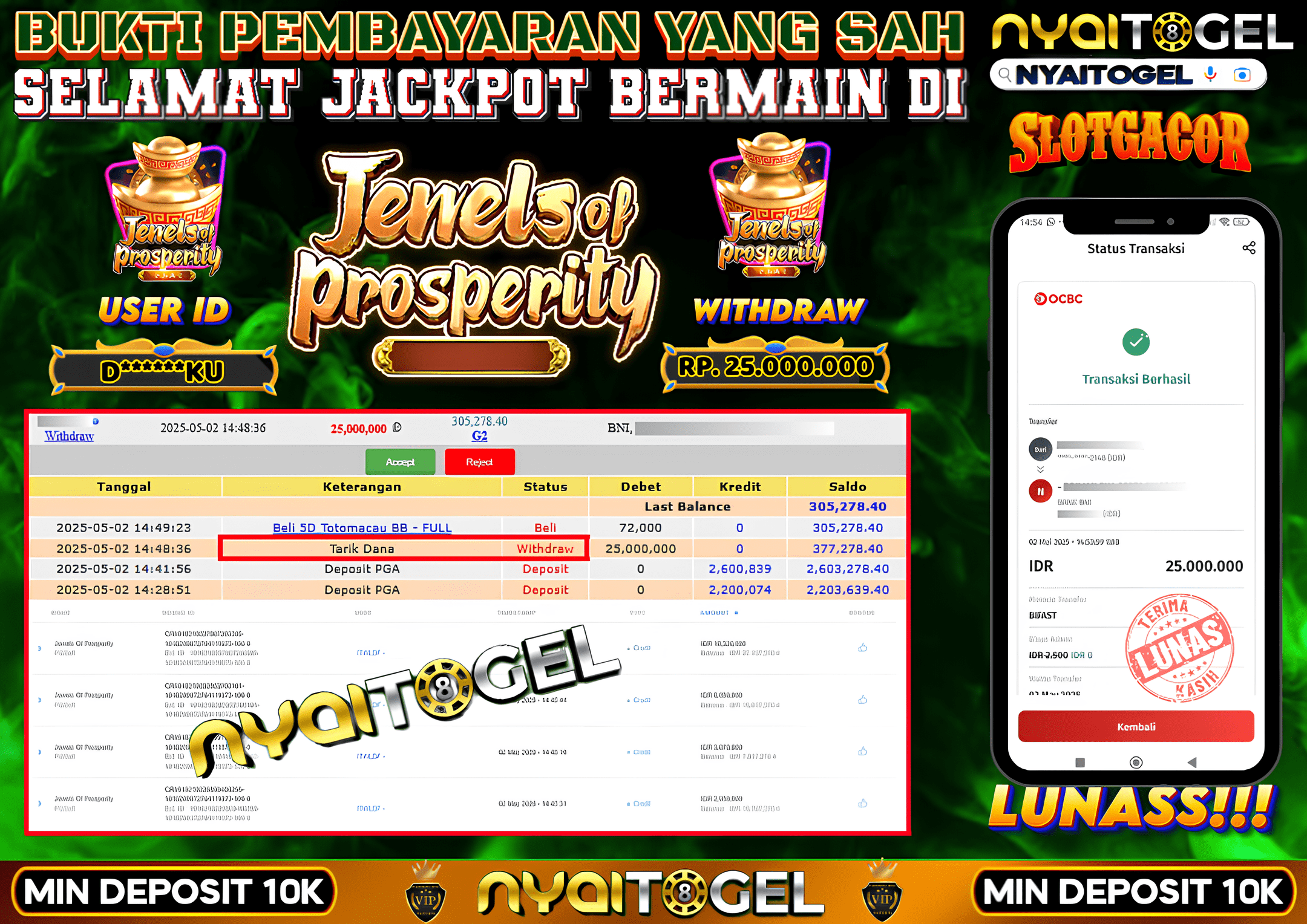 NYAITOGEL Bukti Jackpot Slot
