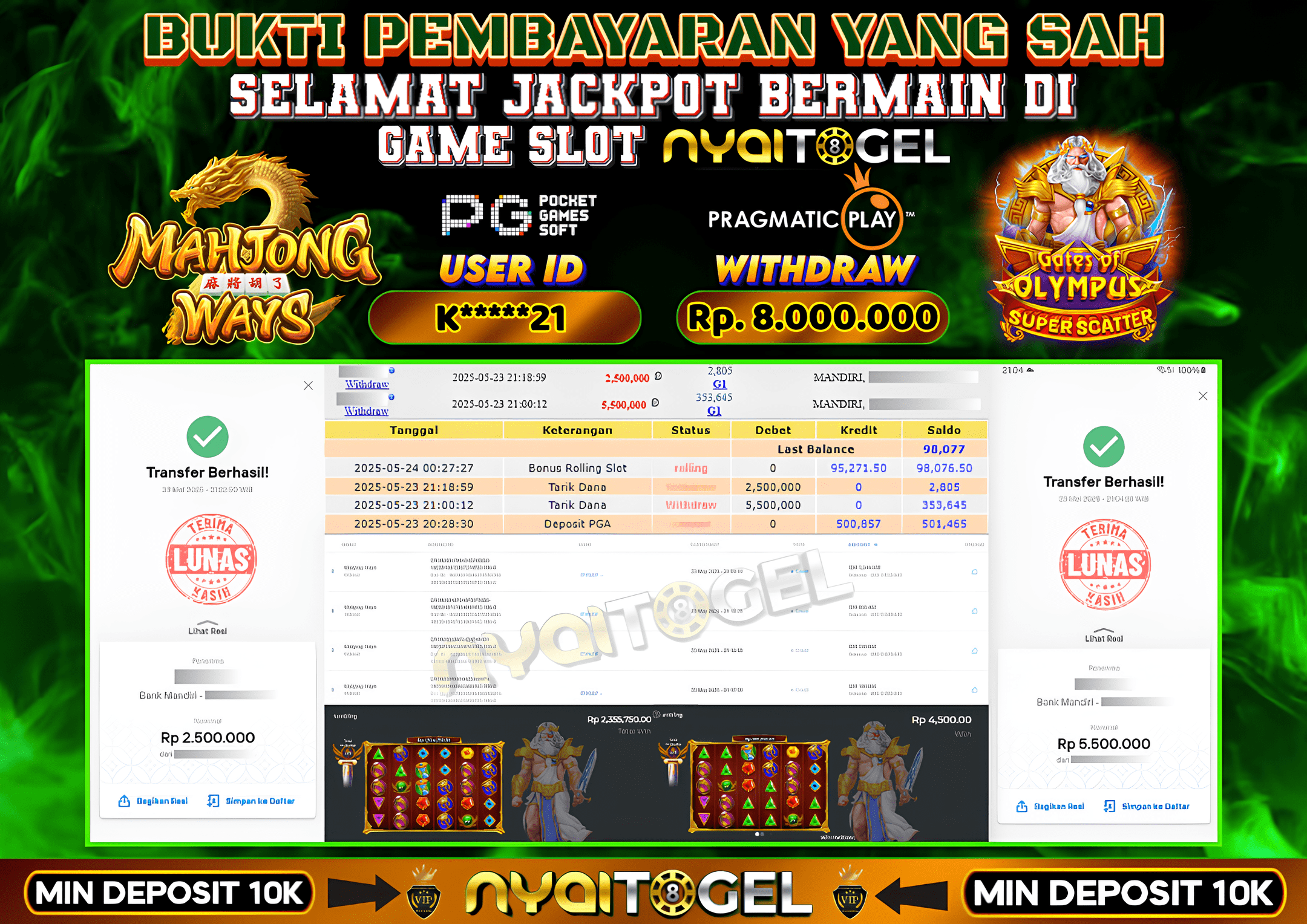 NYAITOGEL Bukti Jackpot Slot
