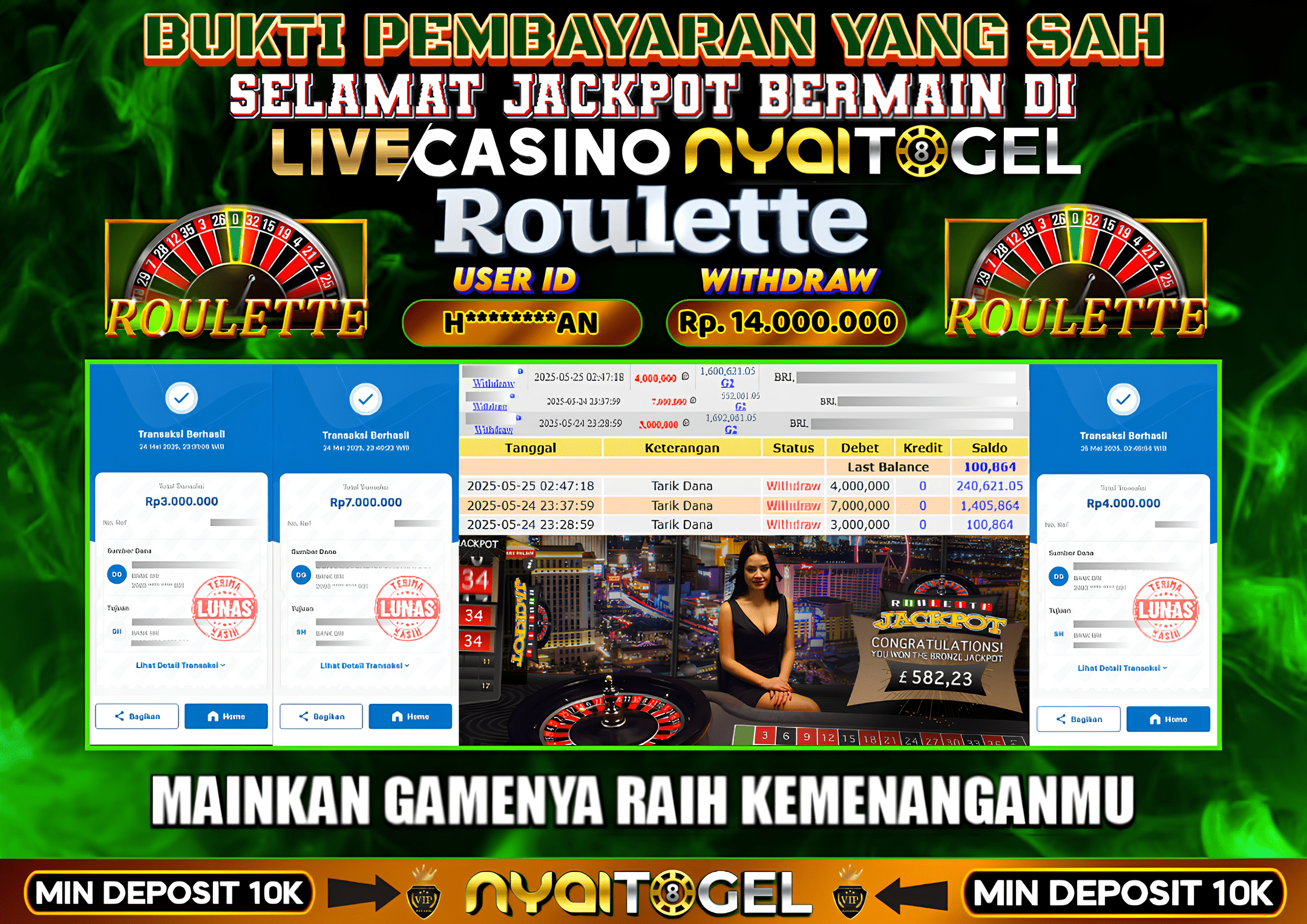 NYAITOGEL Bukti Jackpot Livecasino