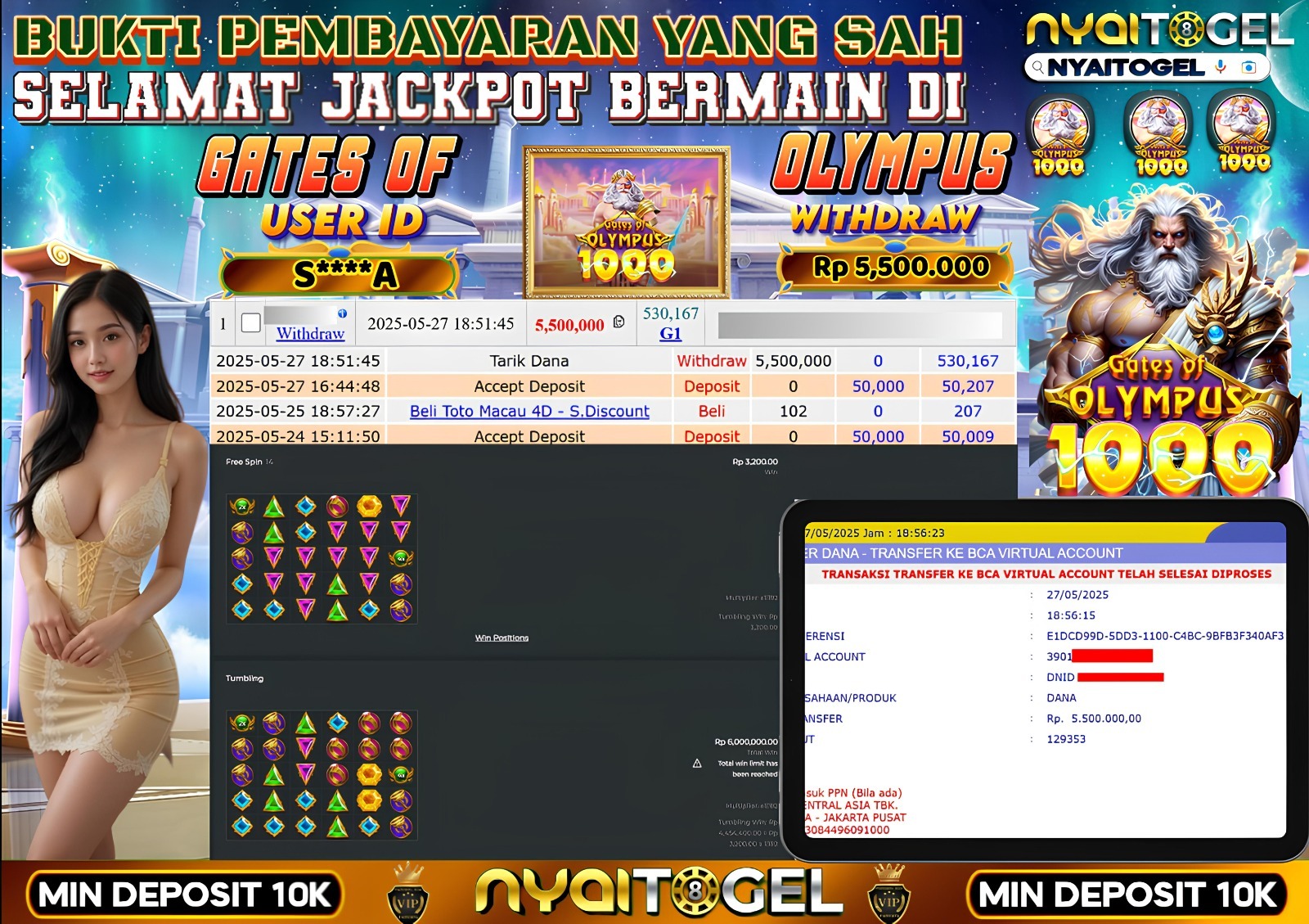 bukti jp slot