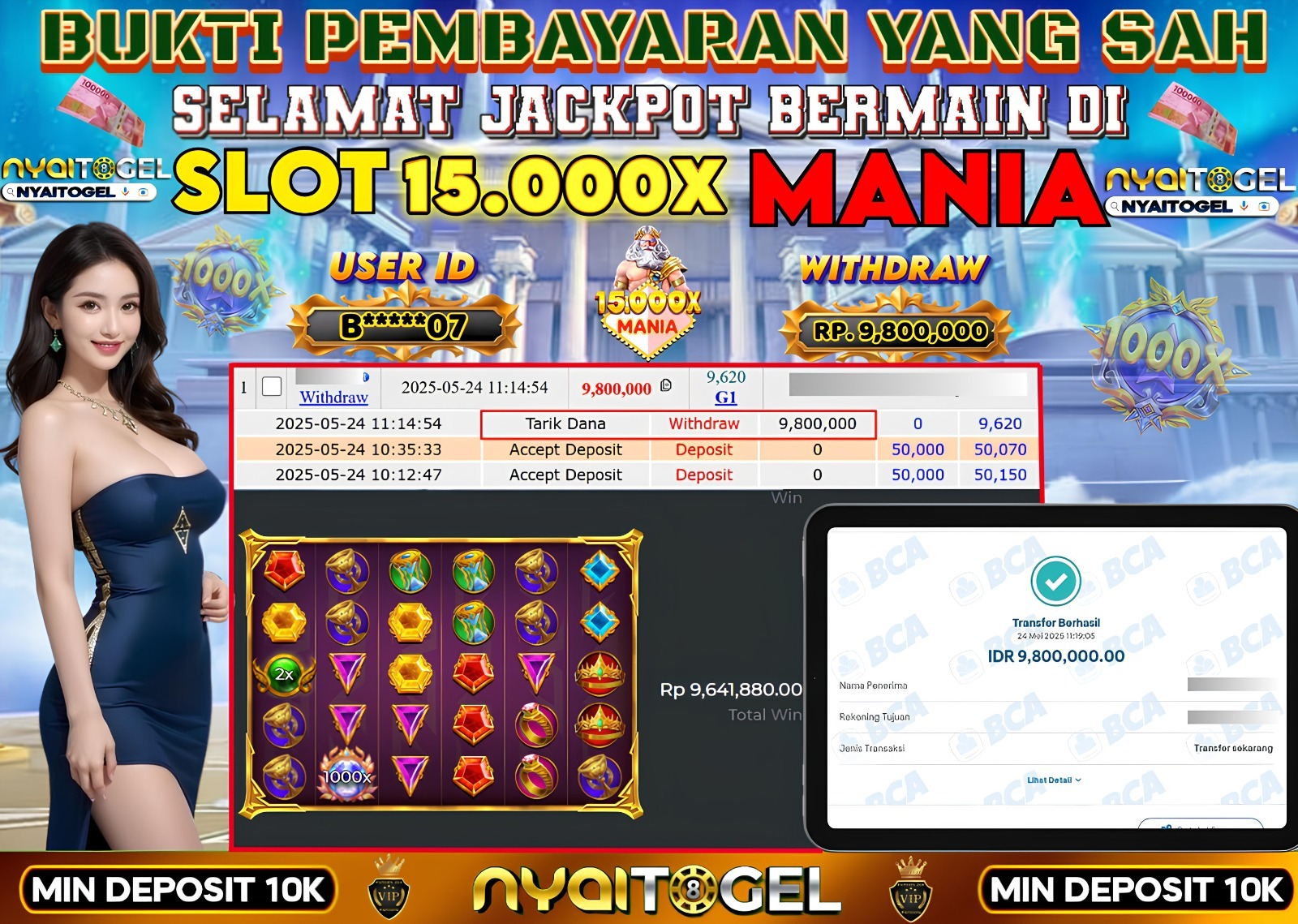 bukti jp slot