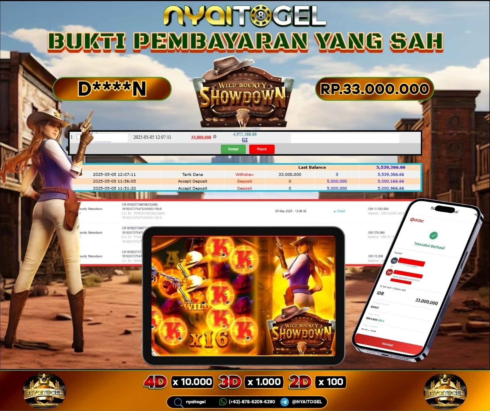 bukti jp slot