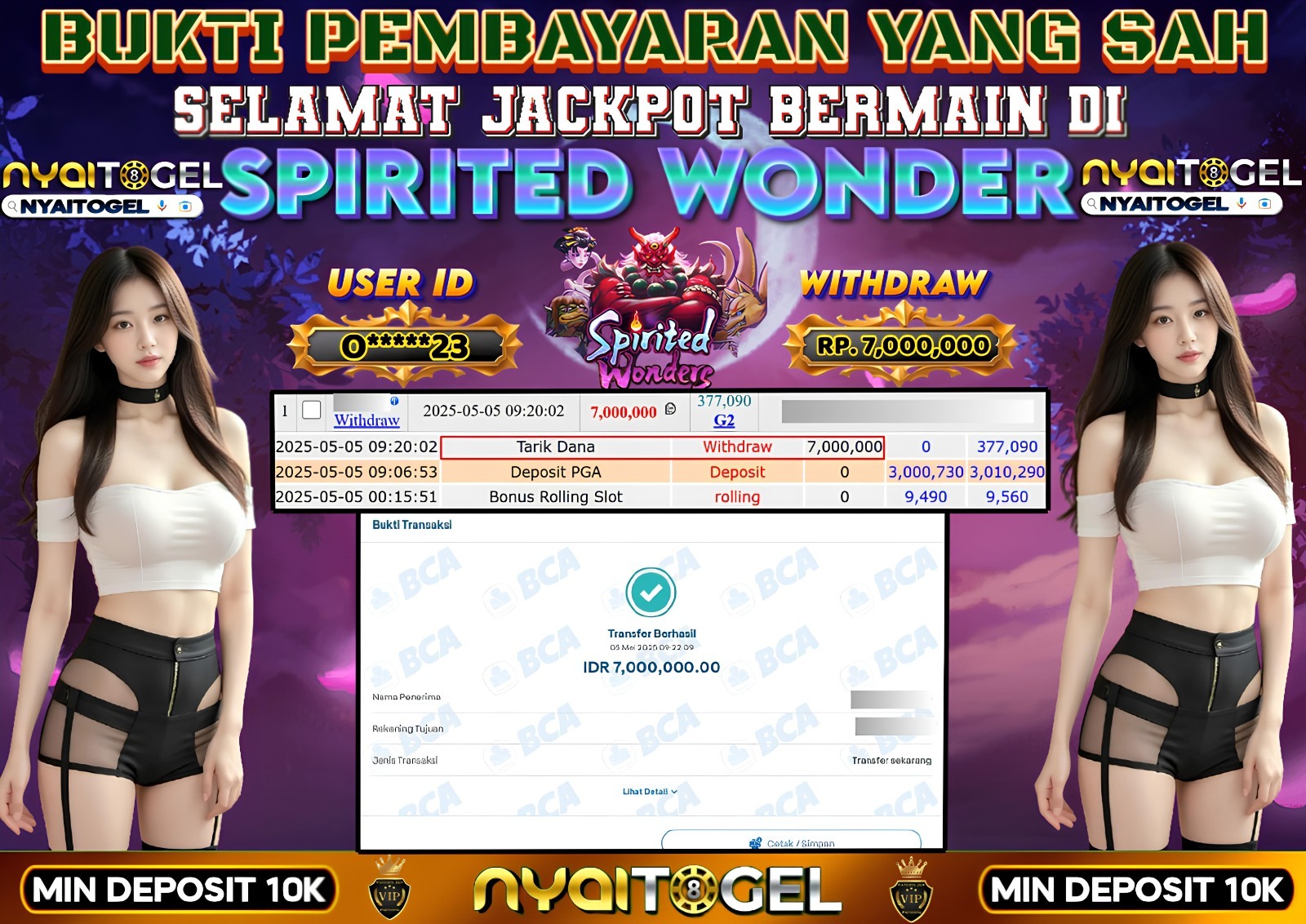 bukti jp slot
