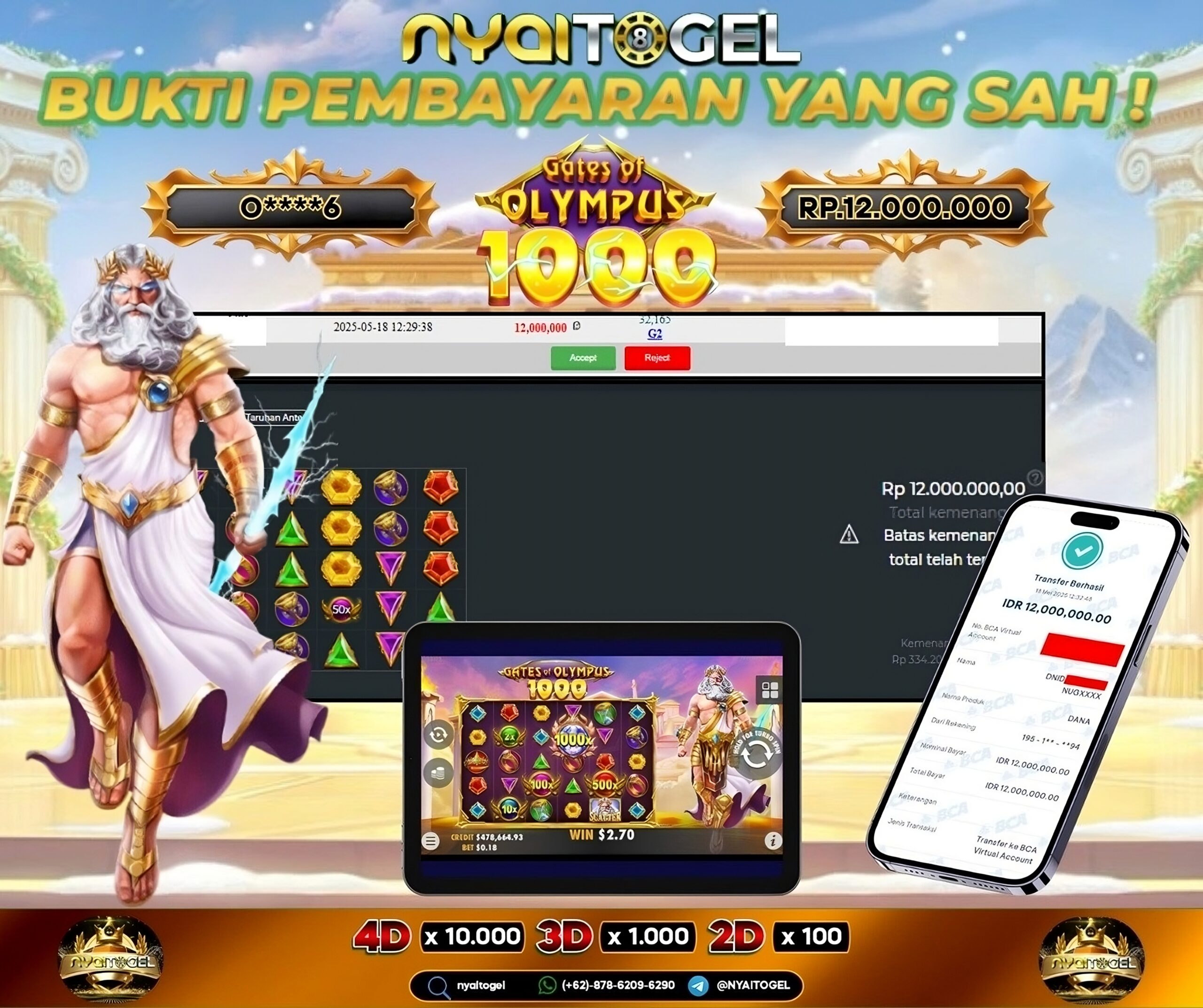bukti jp slot