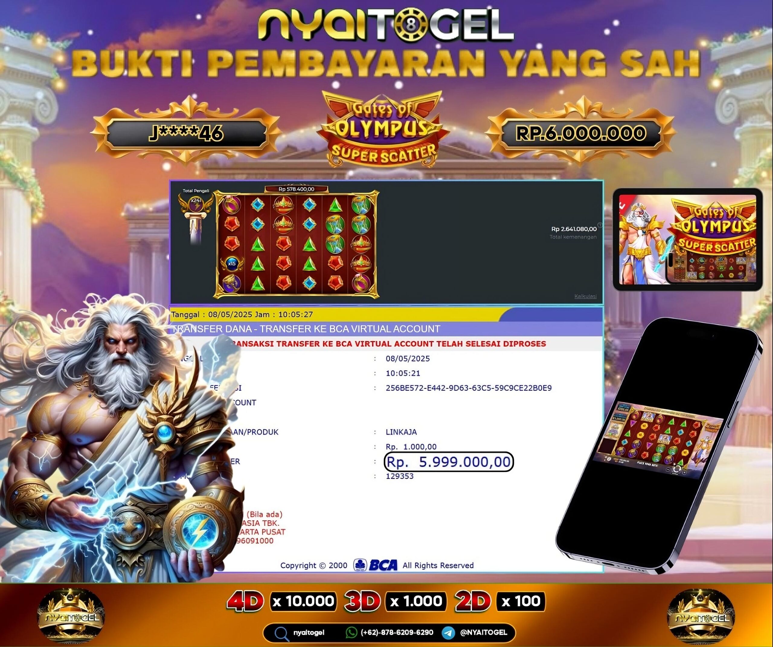 bukti jp slot