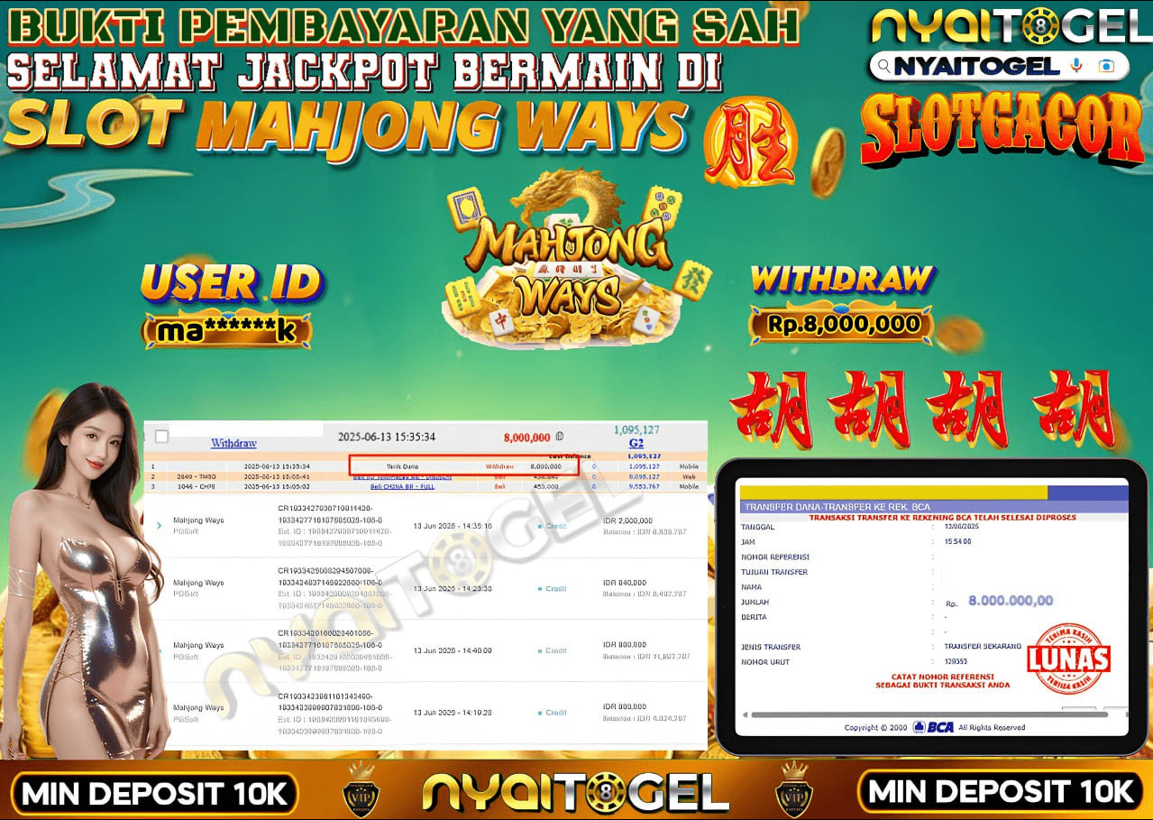 bukti jp slot