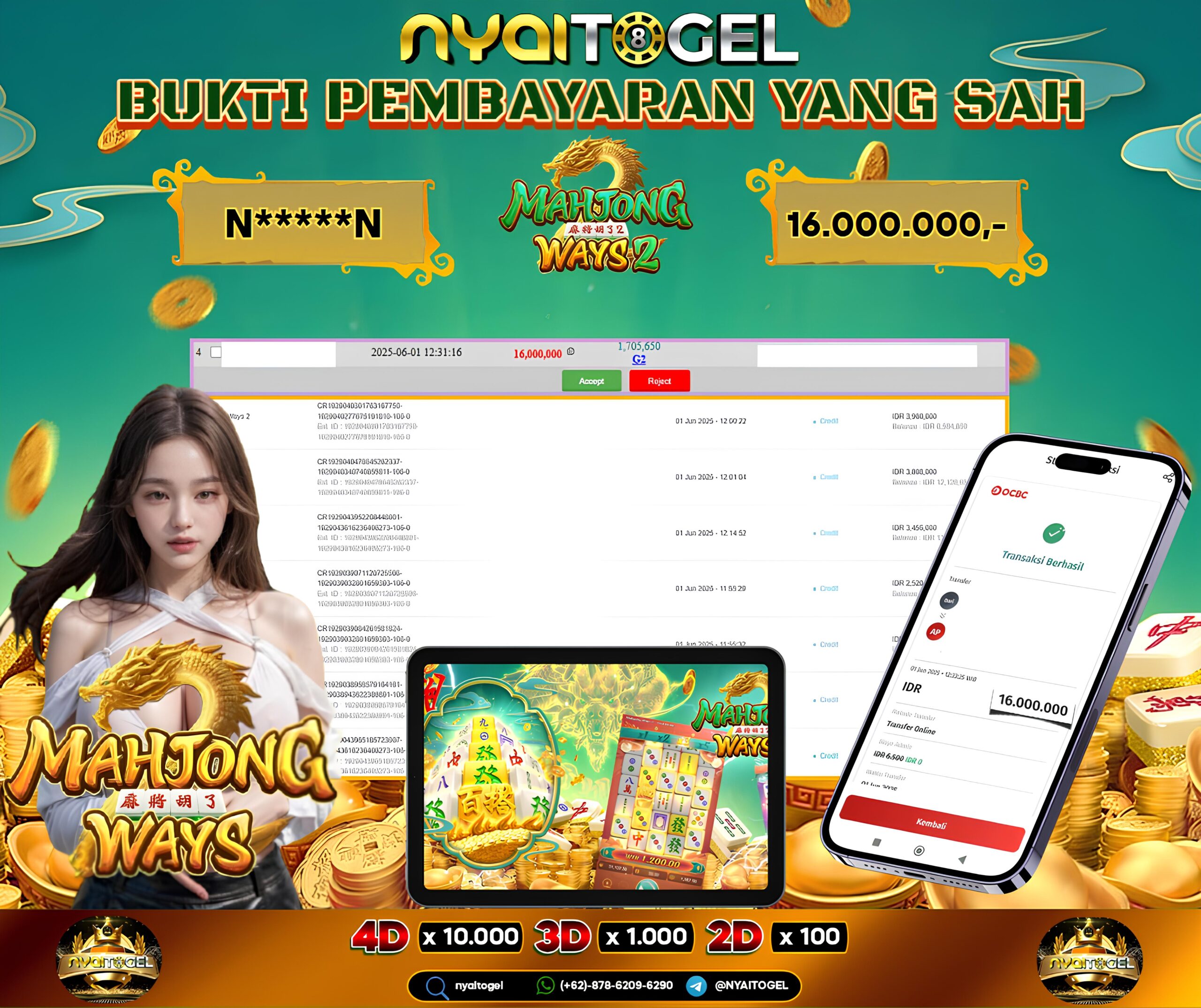 bukti jp slot