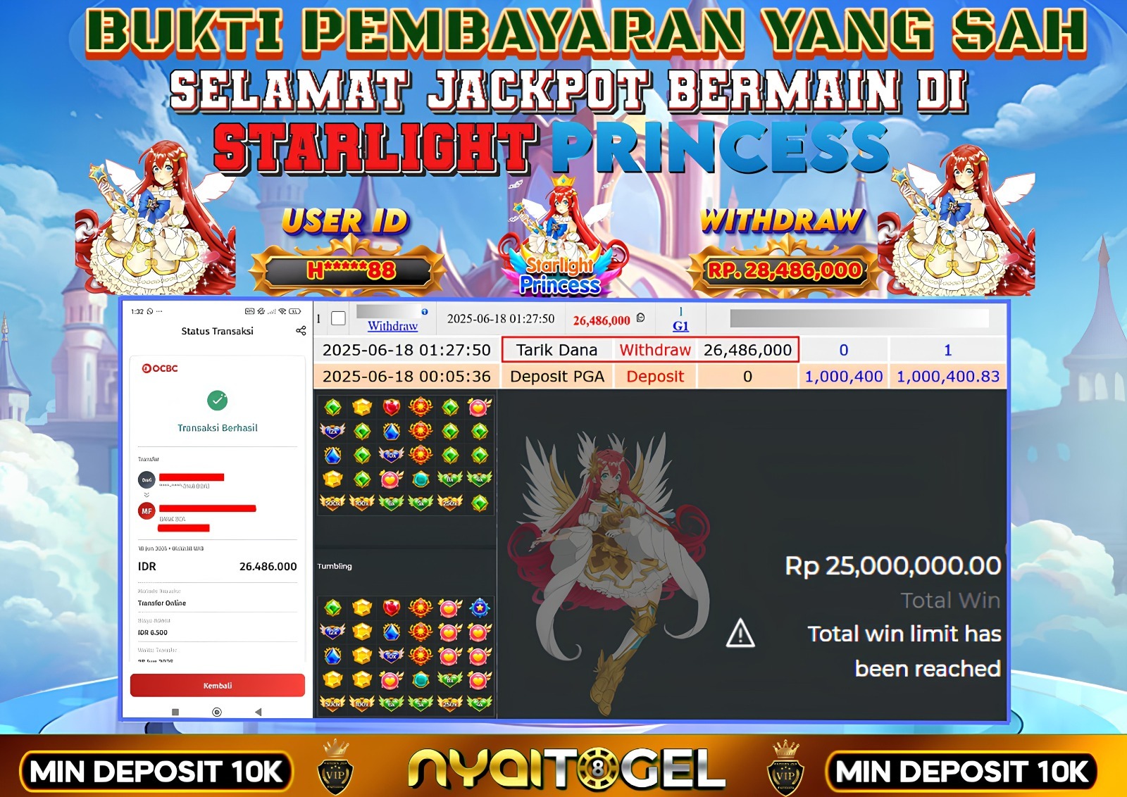 bukti jp slot