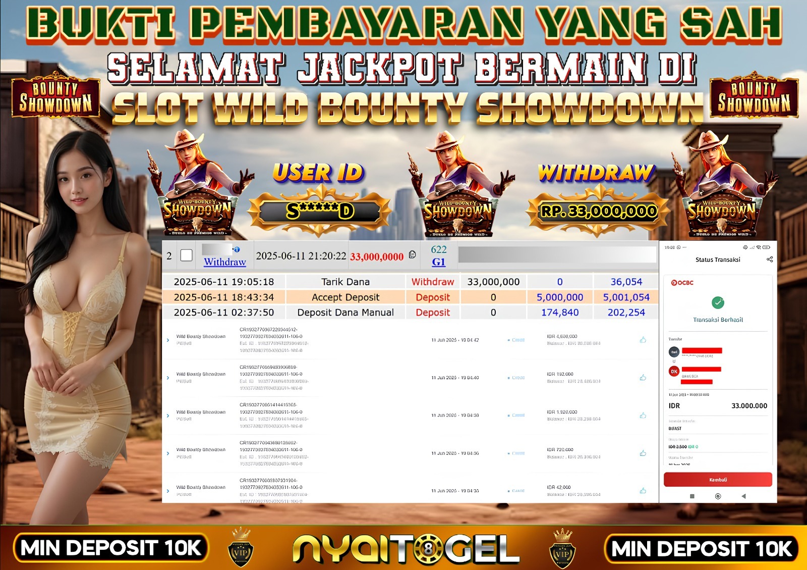 bukti jp slot