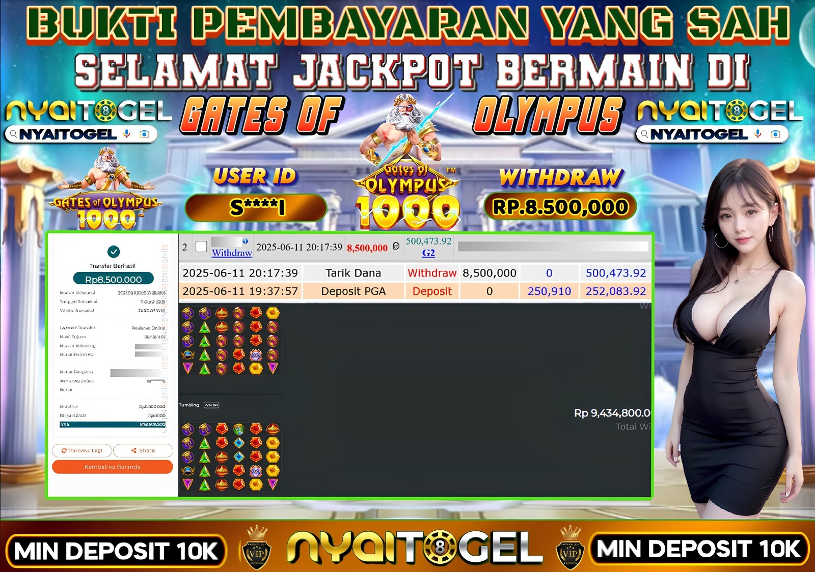 bukti jp slot